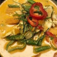 Panang Curry · Popular. Served with choice of meat in creamy coconut milk, peppers, and flavorful Panang cu...