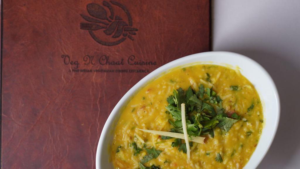 Khichdi · Rice and lentils cooked together with special spices.