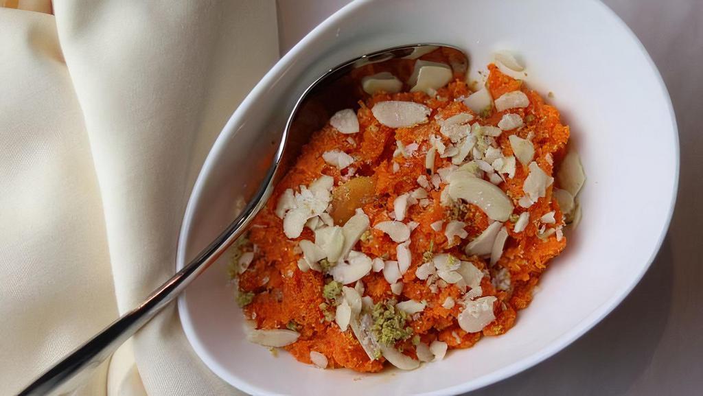 Gajjar Halwa · A delicious Indian dessert made with grated carrots, whole milk, dried fruits, and nuts.