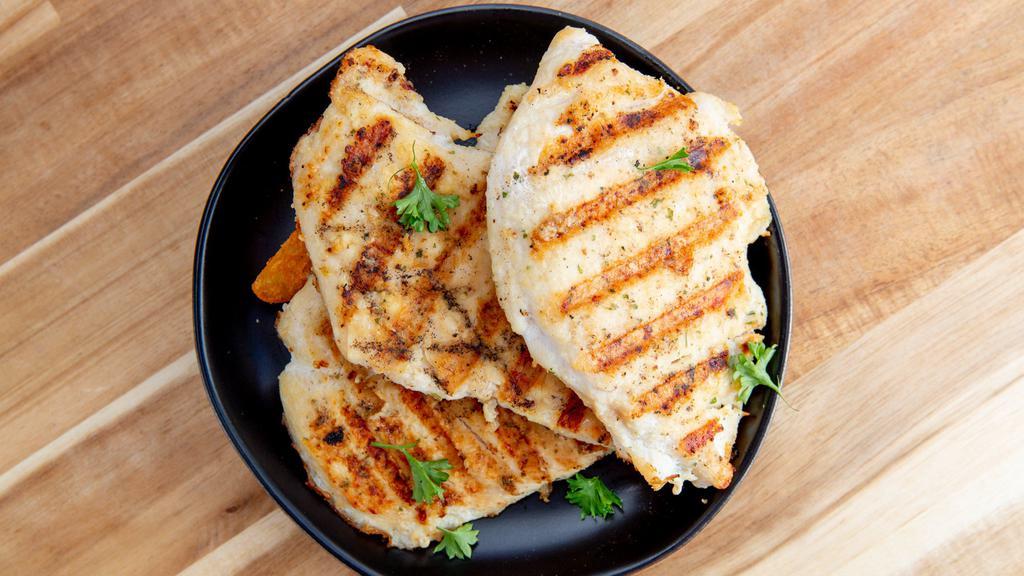 Grilled Chicken Breast · 7 oz. chicken breast, jack cheese, lettuce & tomato.