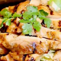 BBQ Chicken · Marinated chicken thigh with Thai herbs, served with plum sauce
