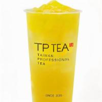 sunshine ice tea · Frozen Pineapple chunk blended with green tea, lemon juice and golden jelly.