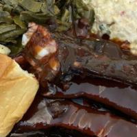 Pork Rib Dinner · Slow smokes alabama ribs served with our signature Roderick's BBQ sauce