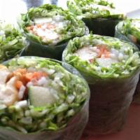 Summer Rolls · Choice of prawns or tofu with vermicelli, lettuce, carrots, cucumbers, mint leaf, and rice p...