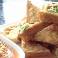 Tofu · Fresh tofu fried until golden brown with sweet Thai chili and crushed peanuts.