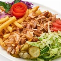 chicken Shawarma Plate  · Boneless chicken marinated with chef secret blend of spices then layered.