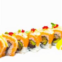 49ers · In: tuna, kani, avocado & uangi. Out: salmon, sliced lemon, tobiko w/ unagi sauce.