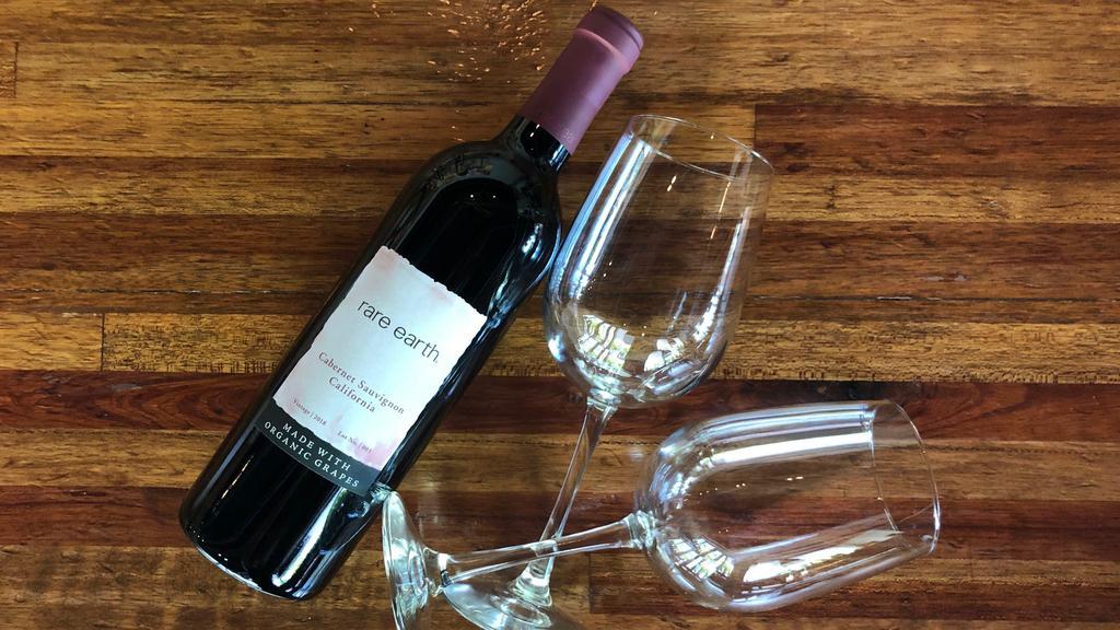 Organic Cabernet Sauvignon - Rare Earth · Certified organic cab from California. Notes of plum and cherry are perfectly balanced with hints of vanilla and a softly toasted oak finish.