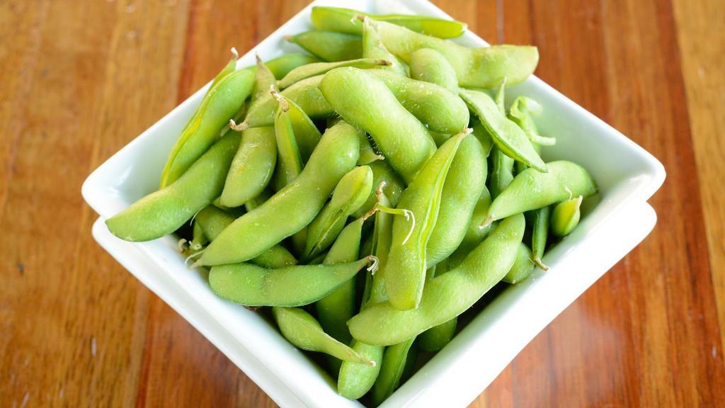 Steamed Edamame with Sea Salt · Steamed japansese soy beans with sea salt. Gluten-free and vegan.