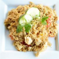 Thai Fried Rice · Wok fried with onion, tomatoes, scallion, and egg.
Gluten-free, vegan, and vegetarian option...