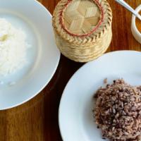 Rice · Choice of white jasmine rice, brown rice or Thai sticky rice.