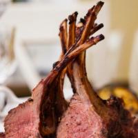 Lamb Chop Plate  · Baby rack of lamb with cumin, garlic, and rosemary. Cooked to perfection!