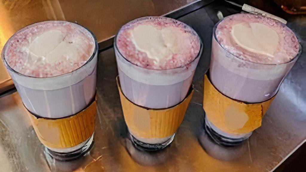 Ube Latte · sweet ube milk steamer (does not contain coffee)