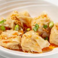 Shrimp & Pork Dumplings (6pcs) · Shrimp & Pork Dumplings in Chili Garlic Sauce 
(6 pieces)