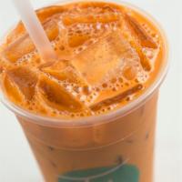 Thai Milk Tea · The drink is made from strongly brewed Ceylon tea then blended with half & half milk and sug...