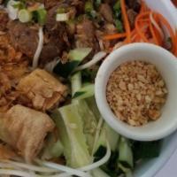 30. Bún Thịt Nướng, Chả Giò / Vermicelli Served with BBQ Pork, Eggrolls · 
