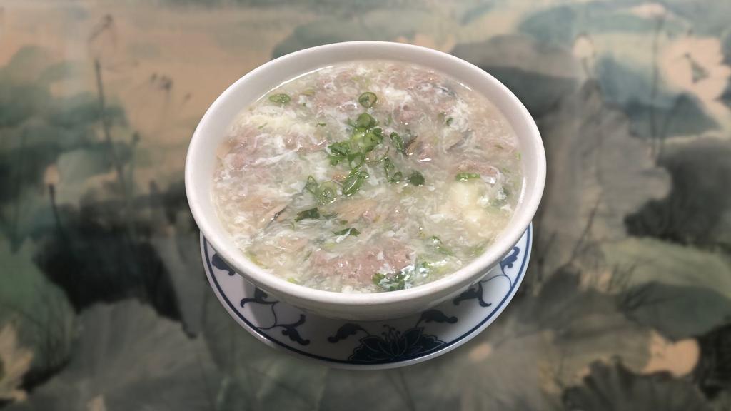 West Lake Beef Soup 西湖牛肉羹 · 