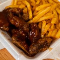 Honey BBQ Wings · Hot wings smothered with sweet honey BBQ sauce.
