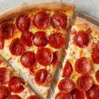Pepperoni · XL NY pizza made with hand-stretched dough, topped with San Marzano-style tomato sauce, 100%...