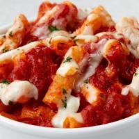 Baked Ziti · A delicious baked ziti with creamy ricotta cheese, 100% whole milk mozzarella, and grated Ro...