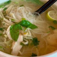 27. Phở Gà  · Pho chicken breast with chicken broth served with pho noodle.