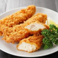 Chicken Tenders · Golden, fried crispy chicken tenders.