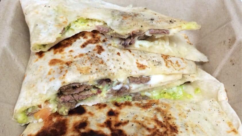 Cheese Quesadilla · Choice of Guacamole, Avocado, Rice, Vegetables, Cheese, Jalapeno, Sour Cream  and Beans for an additional charges.