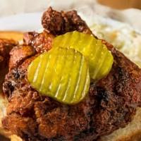 Nashville Hot 2 Piece White Meat Chicken · Nashville-style spicy hot, crispy fried chicken breast and wing with coleslaw and your choic...