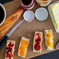 Parisian Breakfast · 1/2 Baguette, salted D'echire Butter & Alain Milliat Jam