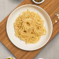 Your Own Linguine · linguine pasta cooked with your choice of sauce, veggies, meats and topped with Parmigiano-R...