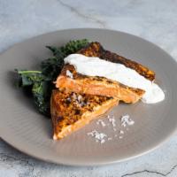 A Cream of Passion (Pan Seared Salmon with Dill Sour Cream) · A classic, pan seared salmon with dill sour cream on the side. Serving size: 4 ounces cooked...
