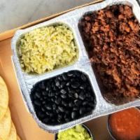 Beyond Meat Personal Taco Box · Beyond Taco Meat (vegan), cilantro rice (vegan), seasoned black beans (vegan), fire roasted ...