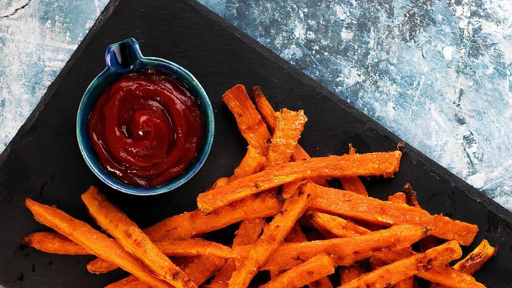 Sweet Potato Fries · Cooked in oil.