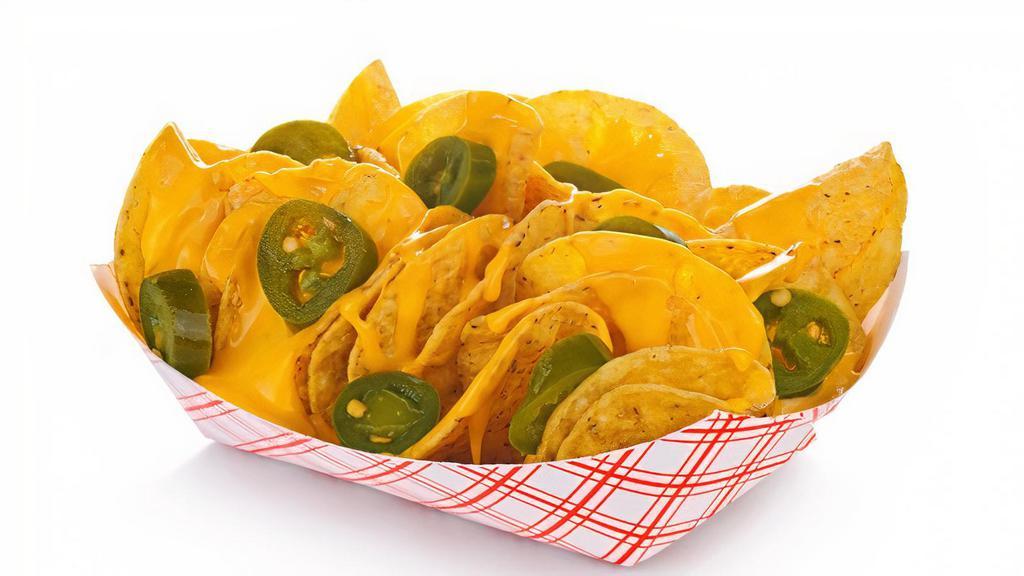 Basic Nachos · Chips, Cheese, & Jalapeños