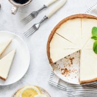 Cheesecake · Fresh and creamy cheesecake with a delicious graham cracker crust.