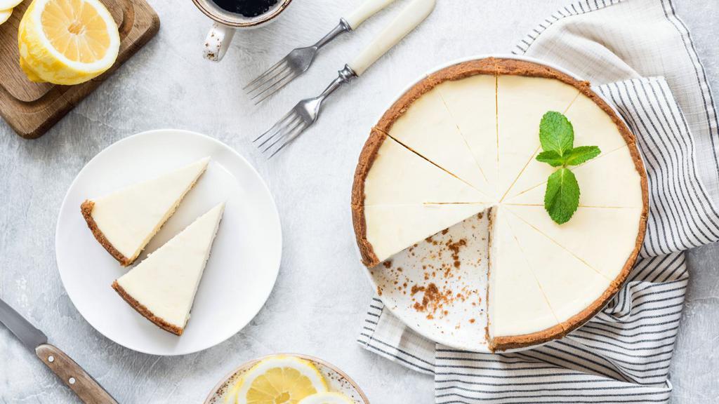 Cheesecake · Fresh and creamy cheesecake with a delicious graham cracker crust.