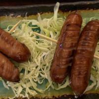Sausage Yakitori · Grilled Japanese sausages.