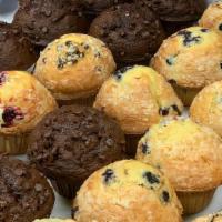 Muffins · Choice of Chocolate, Blueberry, Lemon Poppy, Pumpkin Crumbs