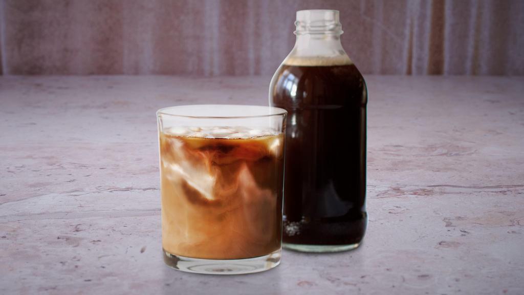 Bottled Cold Brew Coffee · It is in a 20 oz cup.