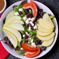 Pear Apple Salad · Salad with the perfect blend of mixed greens, thinly sliced apples, pears, dried cranberries...