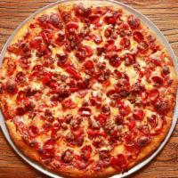 Spicy Bamboo Pizza · pepperoni, sausage, calabrese pepper, marinara sauce