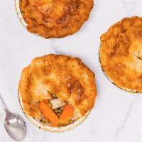 Vegetarian Pot Pie · One of our top sellers — chicken pot pie is available in vegetarian an individual sized pie ...