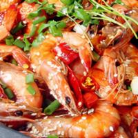 川香大虾 Shrimp in Spicy Szechuan Sauce · Shrimp in Spicy Szechuan Sauce