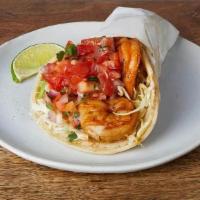 GRILLED SHRIMP TACO :: · Marinated shrimp in soft corn tortillas with cilantro, cabbage, red onions, pico de gallo, &...