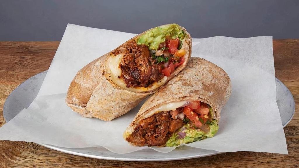 SAN DIEGO BURRITO :: · No rice or beans! Your choice of meat with cheese, guacamole, & pico de gallo