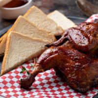 Roasted Organic BBQ Half Chicken  · Mary's Free Range Organic Half Chicken. Dipped in BBQ Sauce. Baked And Roasted in Stone Fire...
