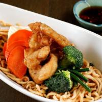 Crispy Basa Fish Garlic Noodle · 