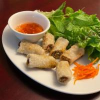 A1. Fried Egg Rolls · (Imperial rolls) Filled with pork, silver noodle, taro, carrot, etc.  Served with house dipp...
