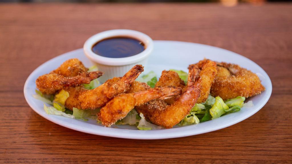 Panko-Crusted Shrimp · Served with our Texas remoulade