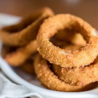 Giant Spicy Onion Rings · Seasoned with our special 